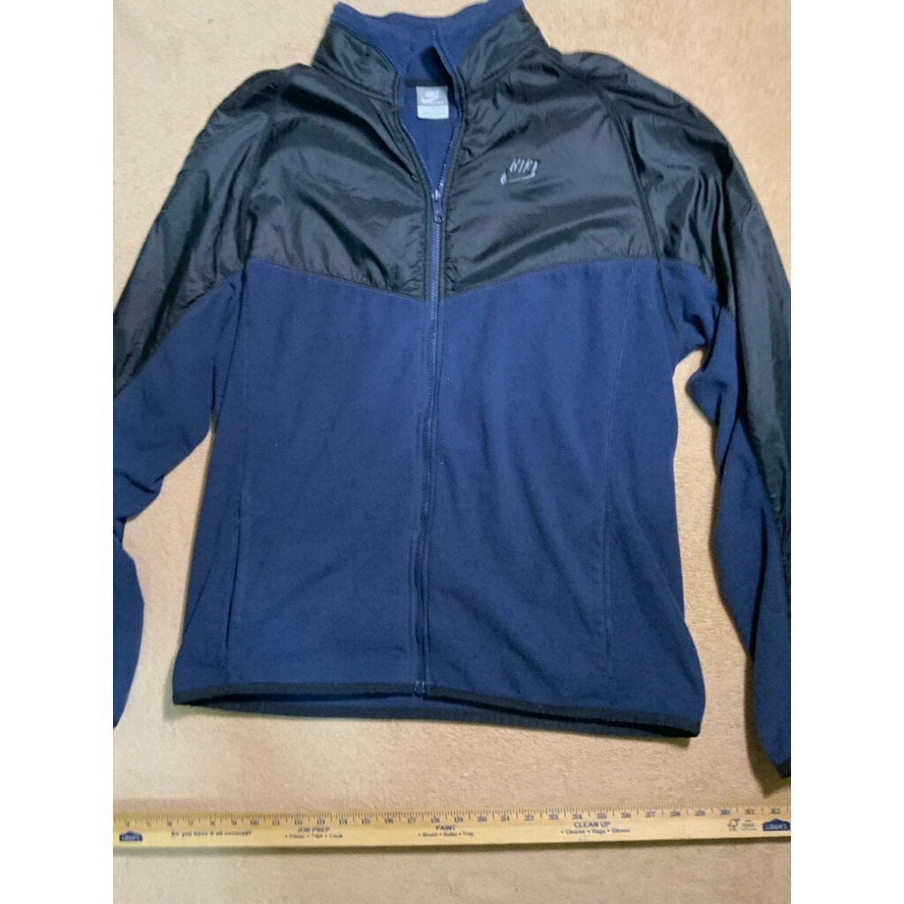 Nike Sportswear Men XL Navy Gray Fleece Windbreaker Full Zip Activewear Jacket